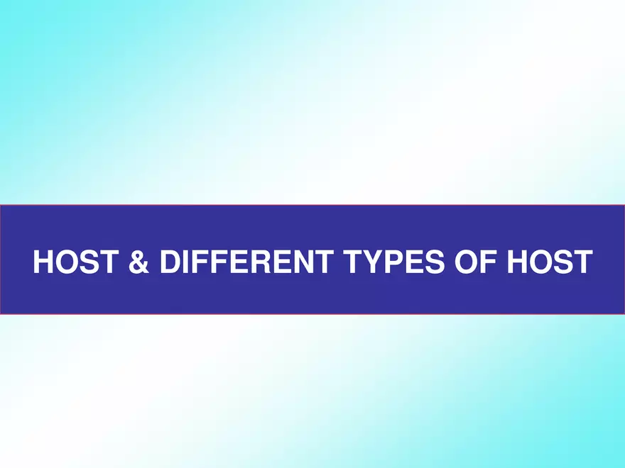 Host & Different Types Of Host - Page 1