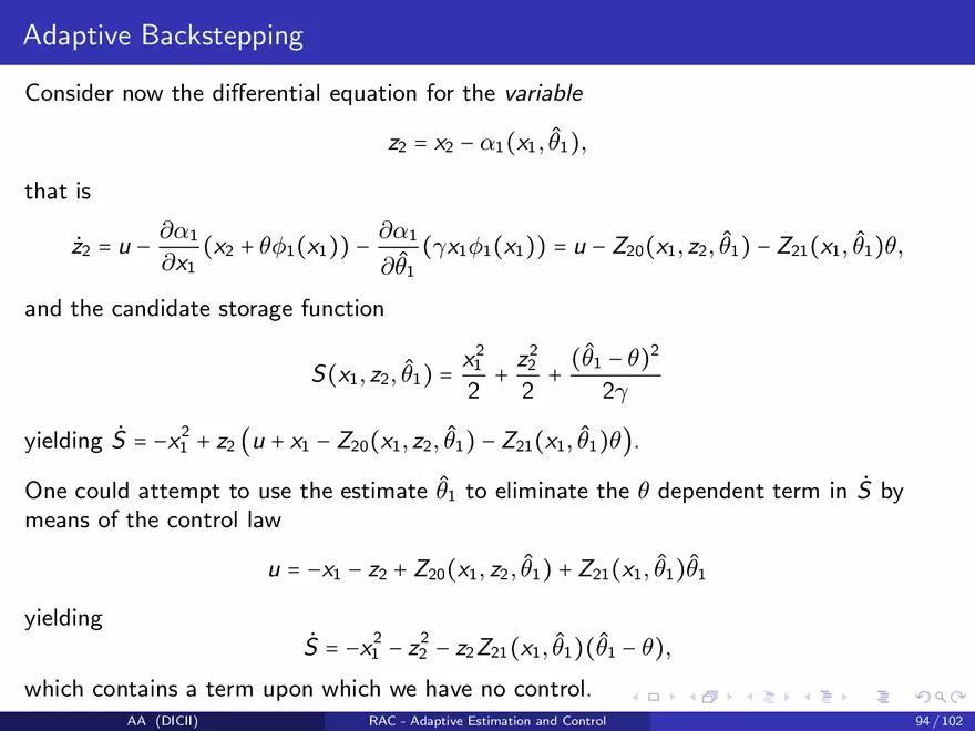 Control in The Presence of Uncertainty - Page 98
