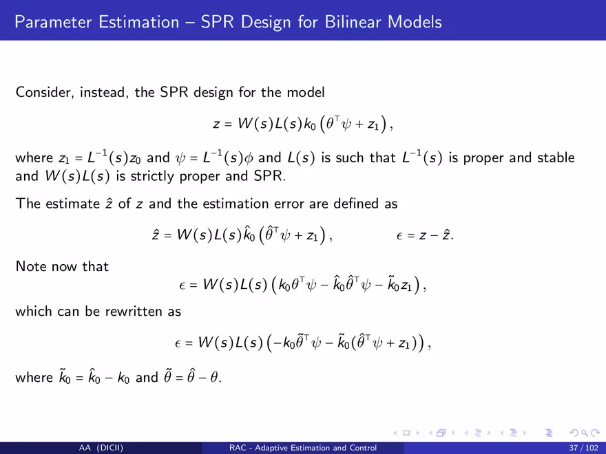 Control in The Presence of Uncertainty - Page 35