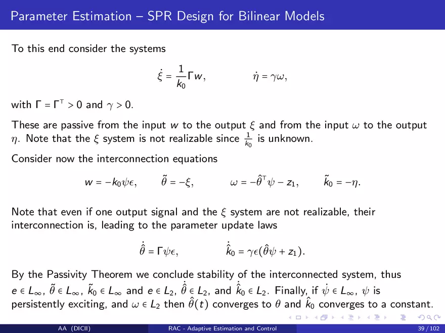 Control in The Presence of Uncertainty - Page 37