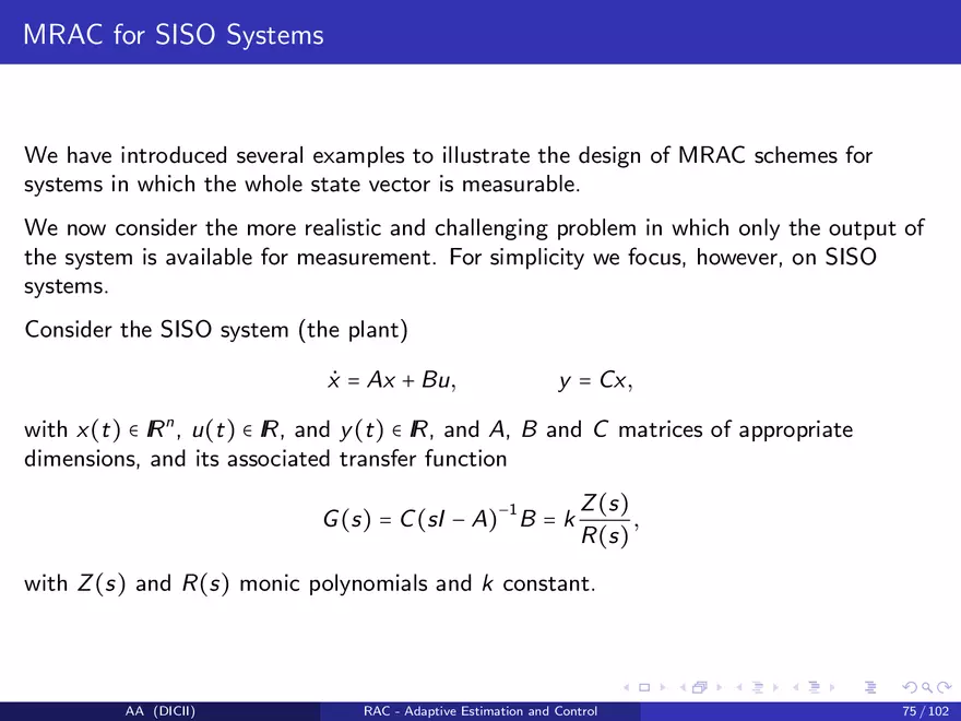 Control in The Presence of Uncertainty - Page 77