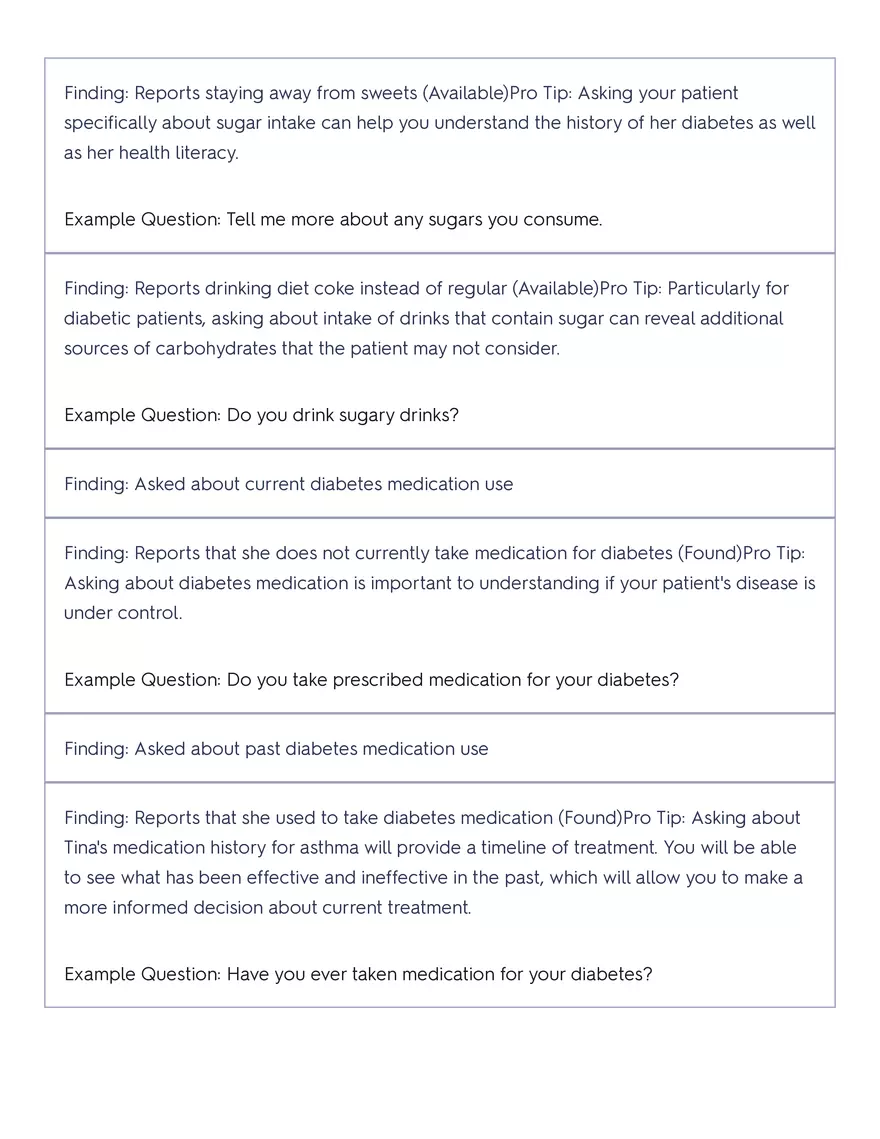 Shadow Health - Tina Jones, Health History - Page 21