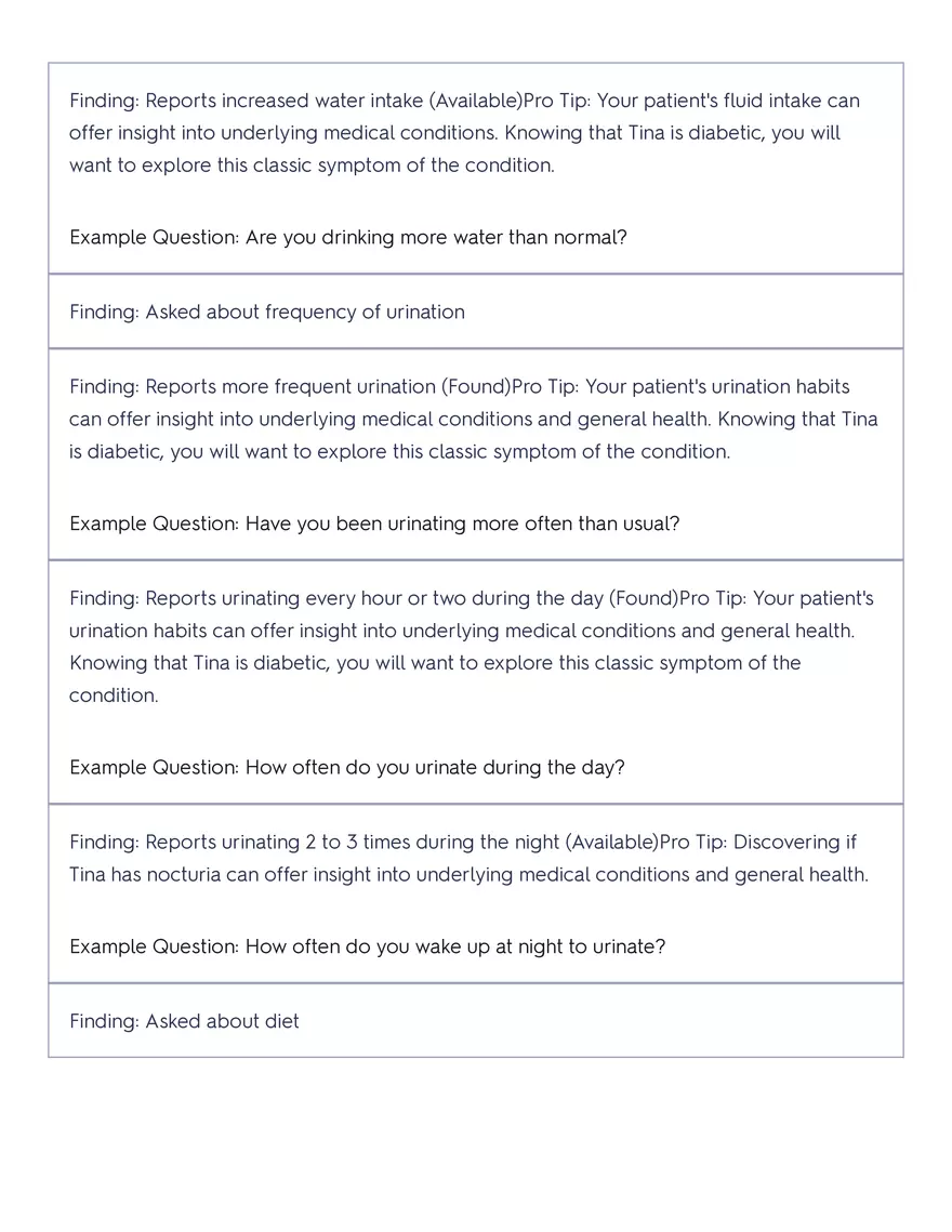 Shadow Health - Tina Jones, Health History - Page 25