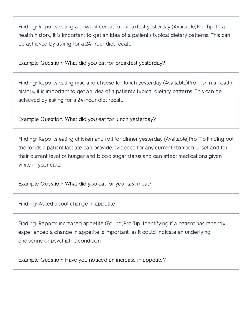 Shadow Health - Tina Jones, Health History - Page 26