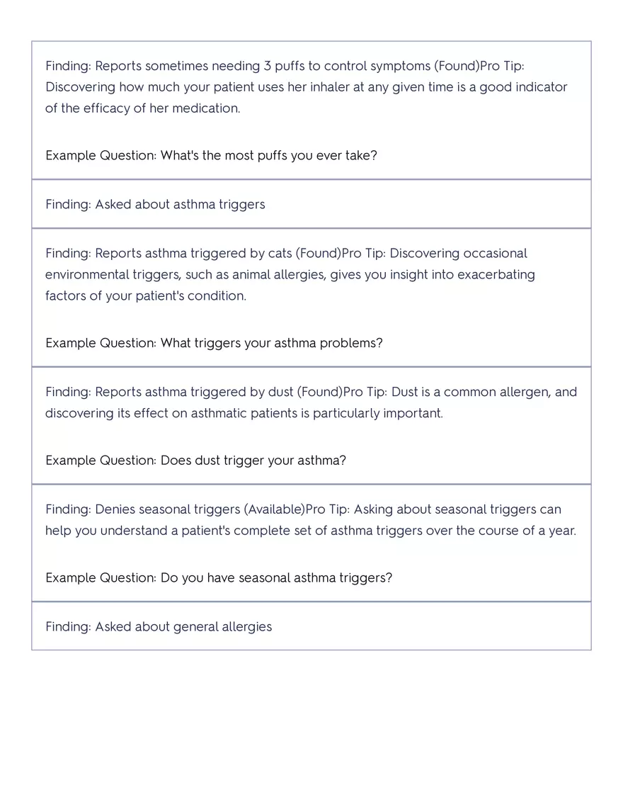 Shadow Health - Tina Jones, Health History - Page 32