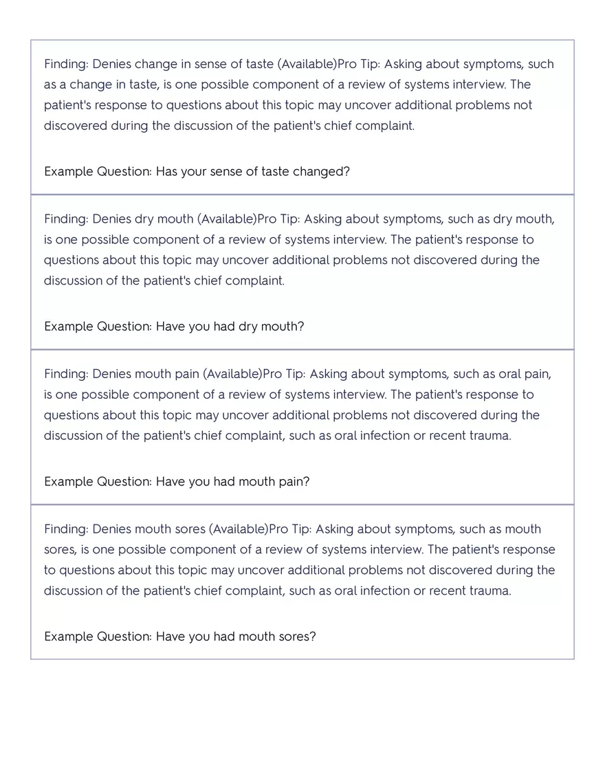 Shadow Health - Tina Jones, Health History - Page 62