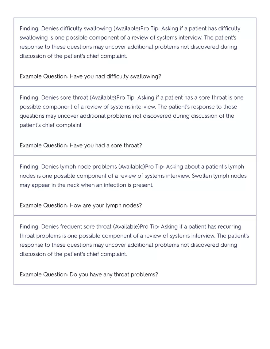 Shadow Health - Tina Jones, Health History - Page 64