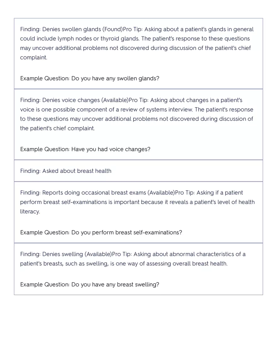 Shadow Health - Tina Jones, Health History - Page 65