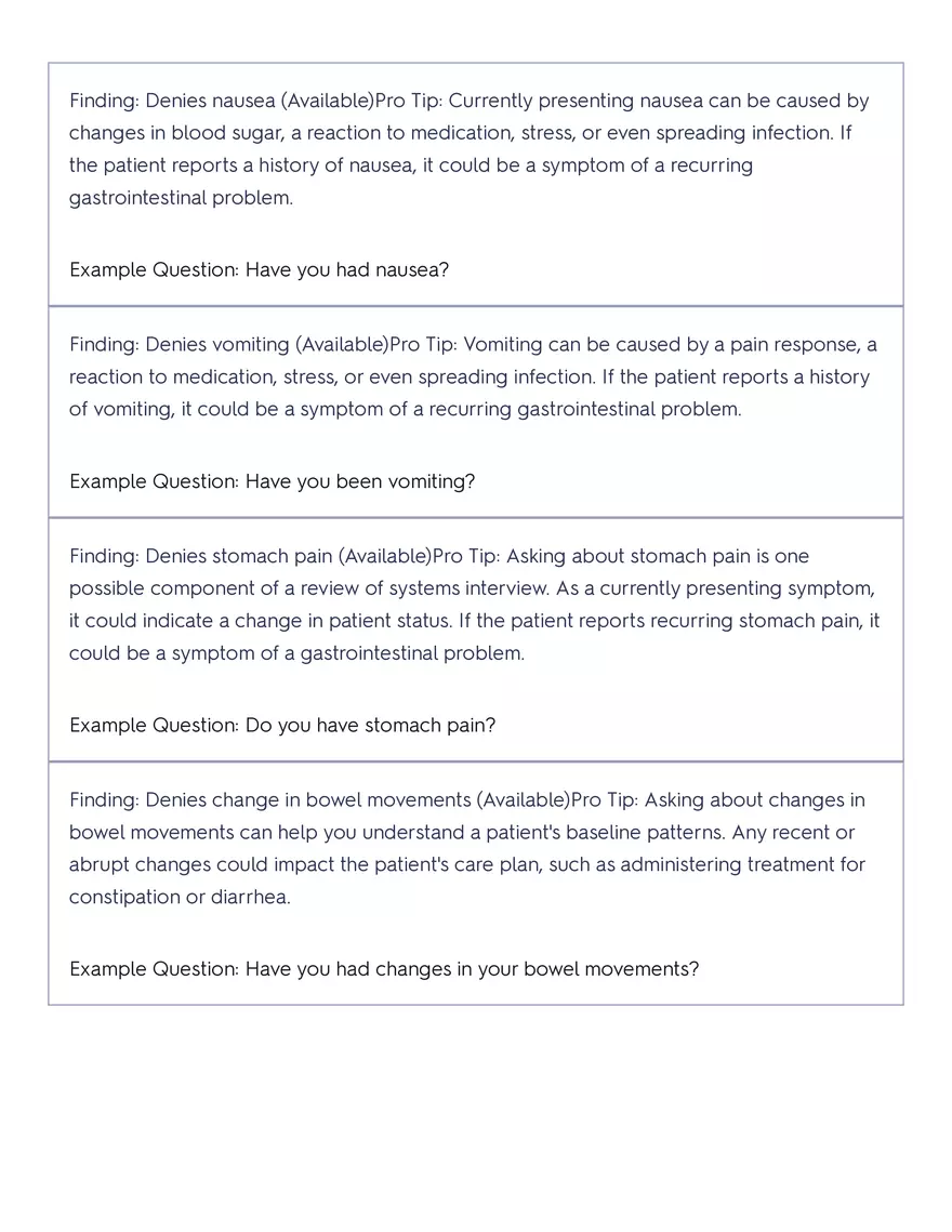 Shadow Health - Tina Jones, Health History - Page 71