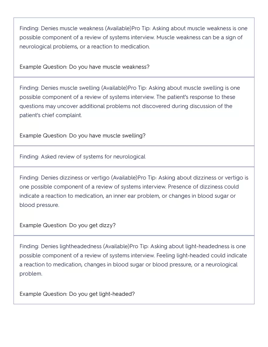 Shadow Health - Tina Jones, Health History - Page 77