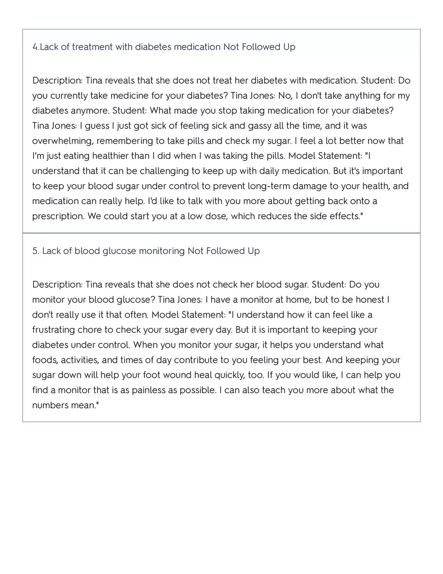 Shadow Health - Tina Jones, Health History - Page 84