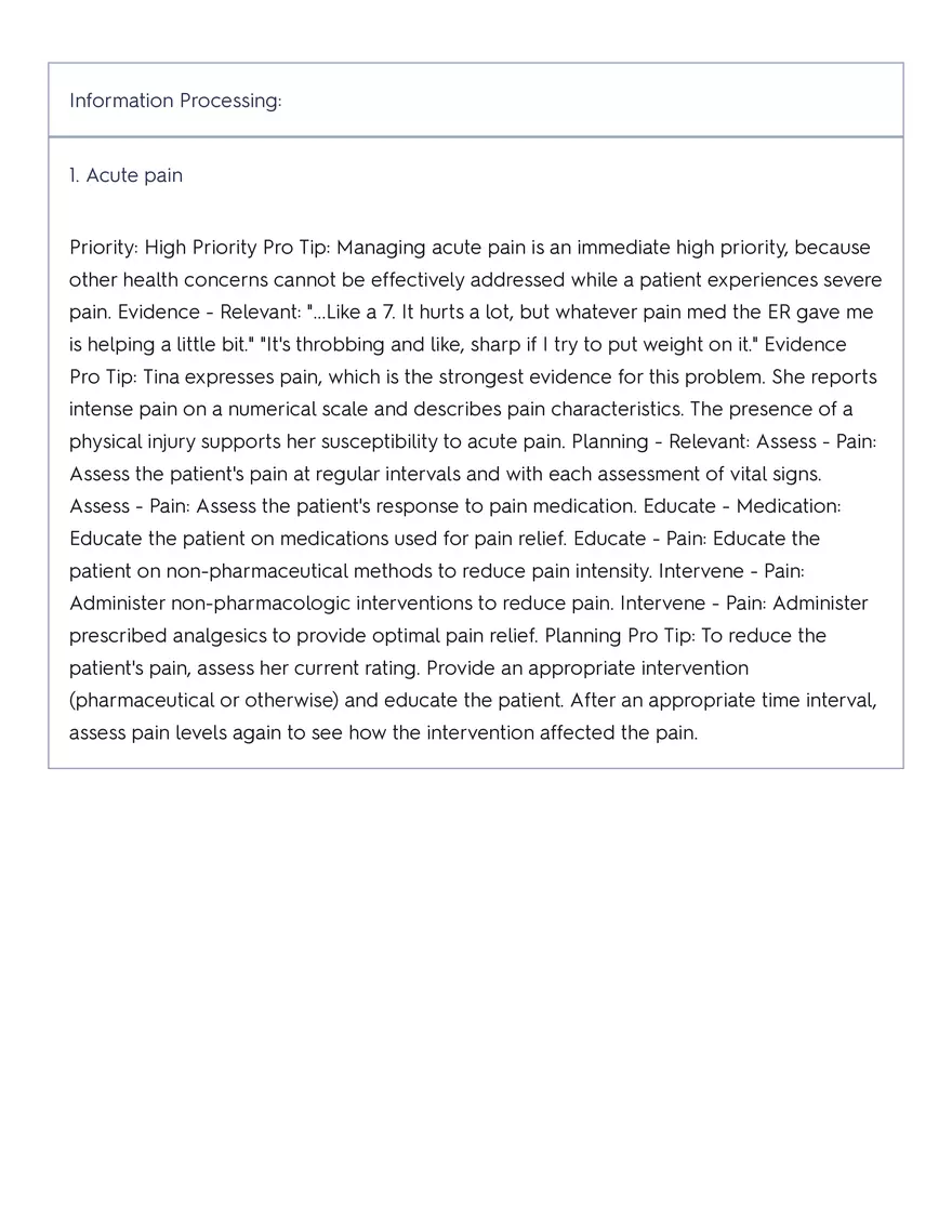 Shadow Health - Tina Jones, Health History - Page 86