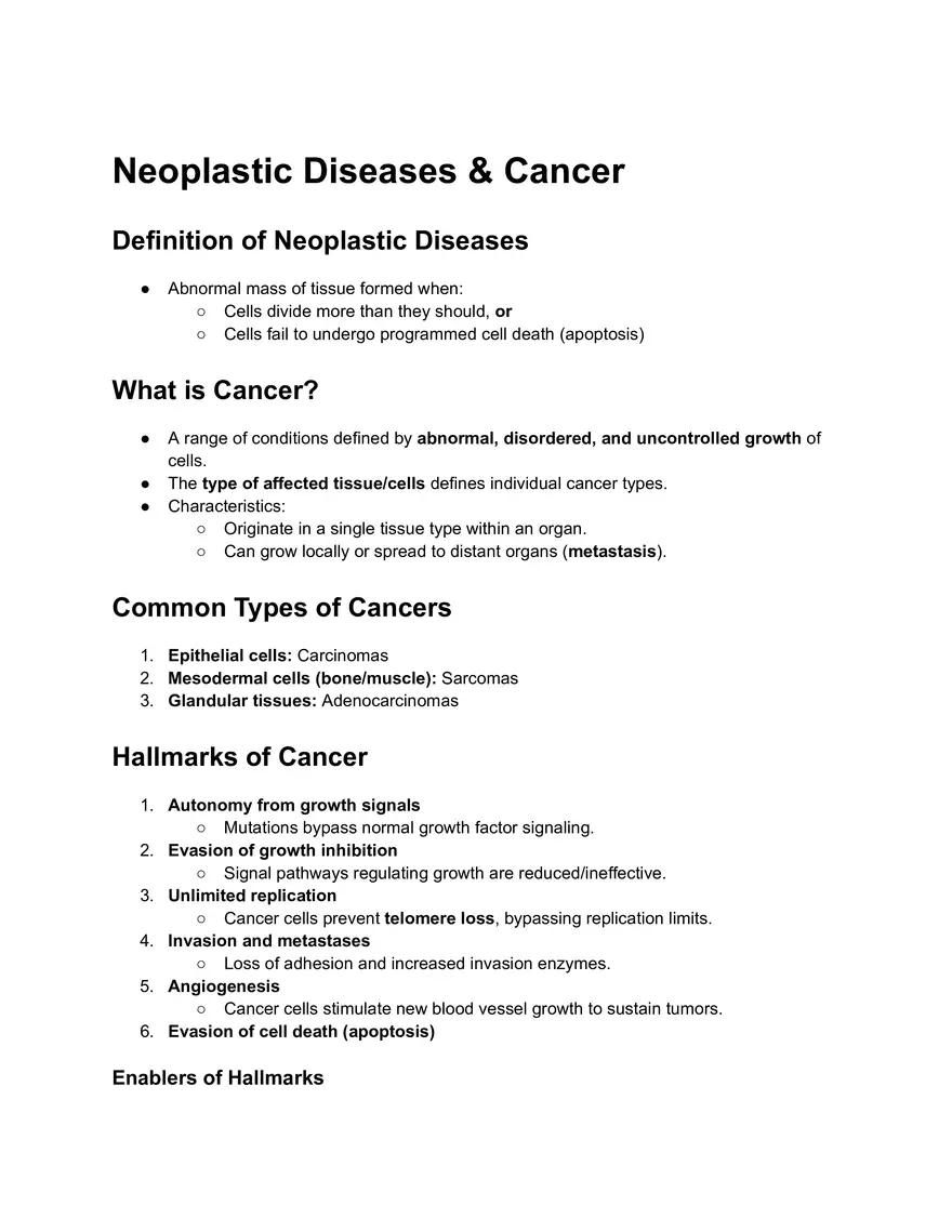 Neoplastic Diseases & Cancer - Page 1