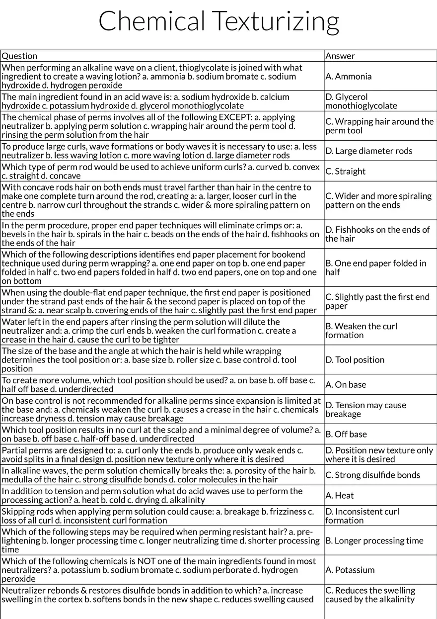 Alkaline Wave on a Client Ch 12 Table Review - Page 1