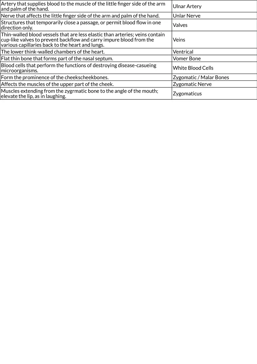 General Anatomy and Physiology: Muscles, Arteries, and Metabolism (Chapter 6) - Page 7
