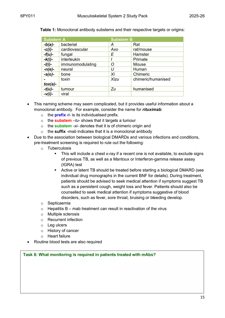 Musculoskeletal System 2 Study Pack - Page 7