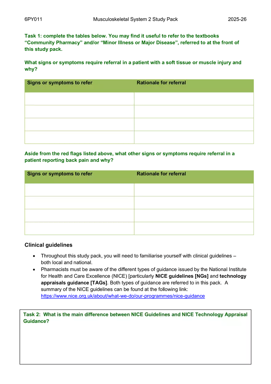 Musculoskeletal System 2 Study Pack - Page 12