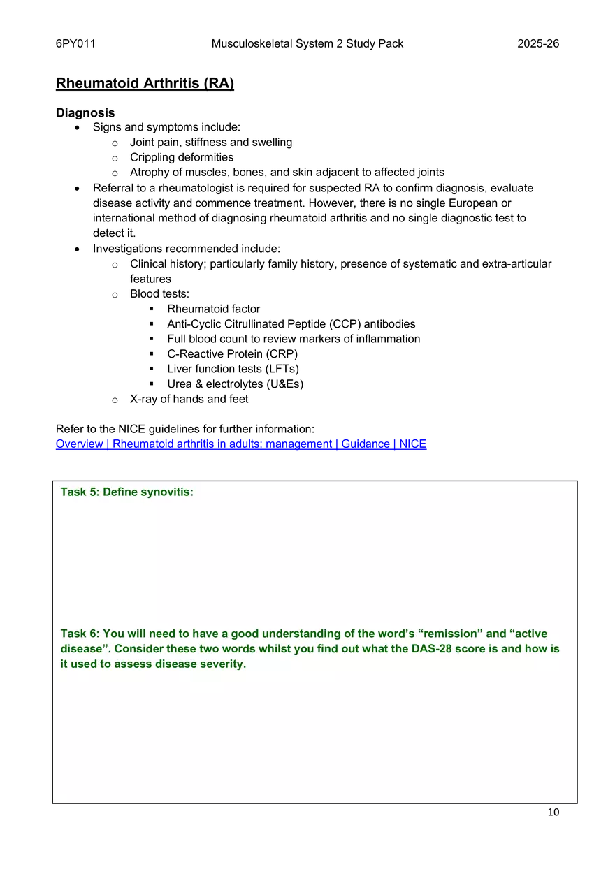 Musculoskeletal System 2 Study Pack - Page 18