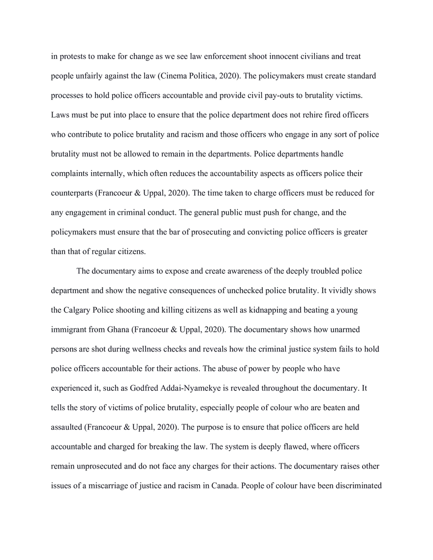 Rhetorical Analysis: No Visible Trauma Documentary - Page 3