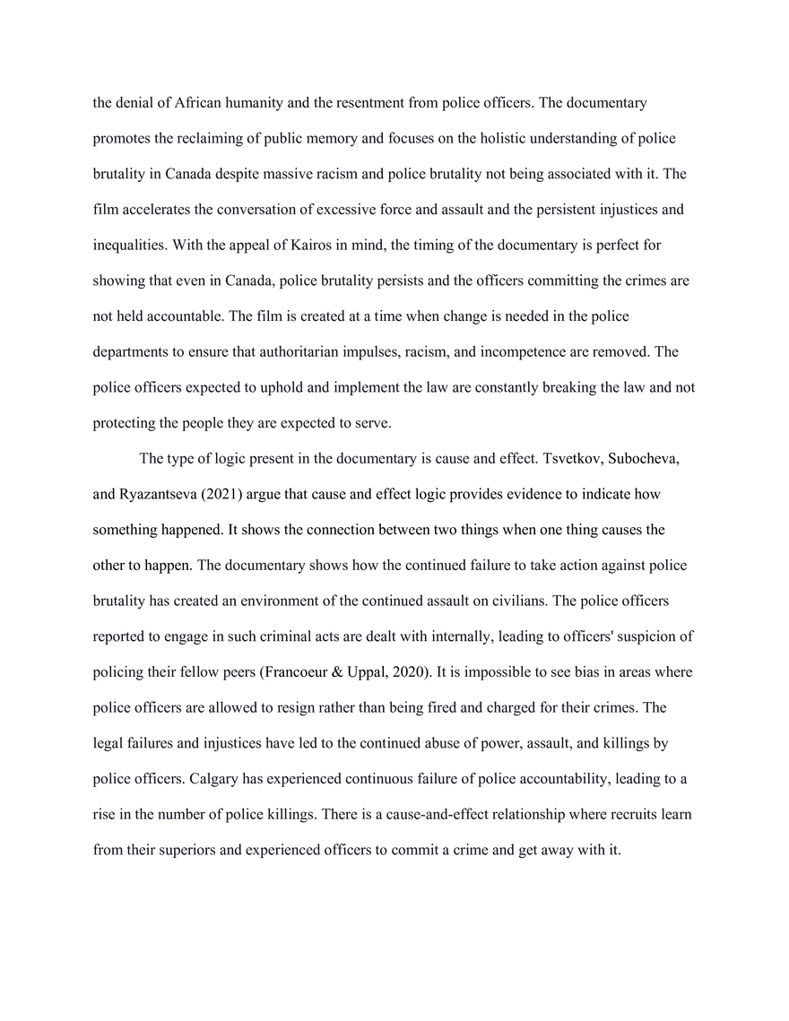 Rhetorical Analysis: No Visible Trauma Documentary - Page 5