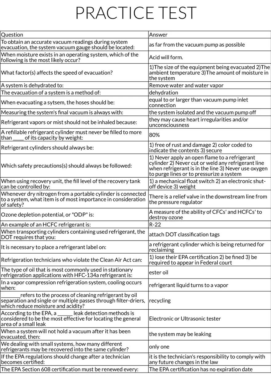 HVAC System Evacuation and Refrigerant Safety - Page 1