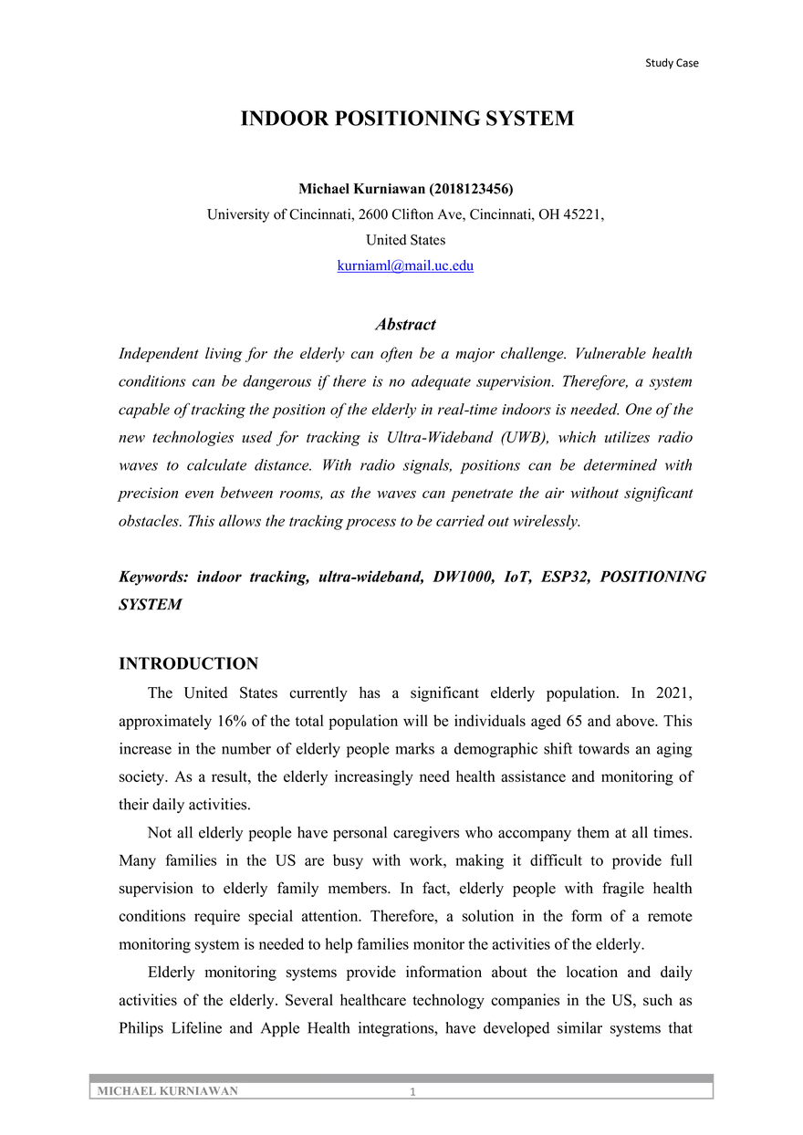 Indoor Positioning System - Page 1
