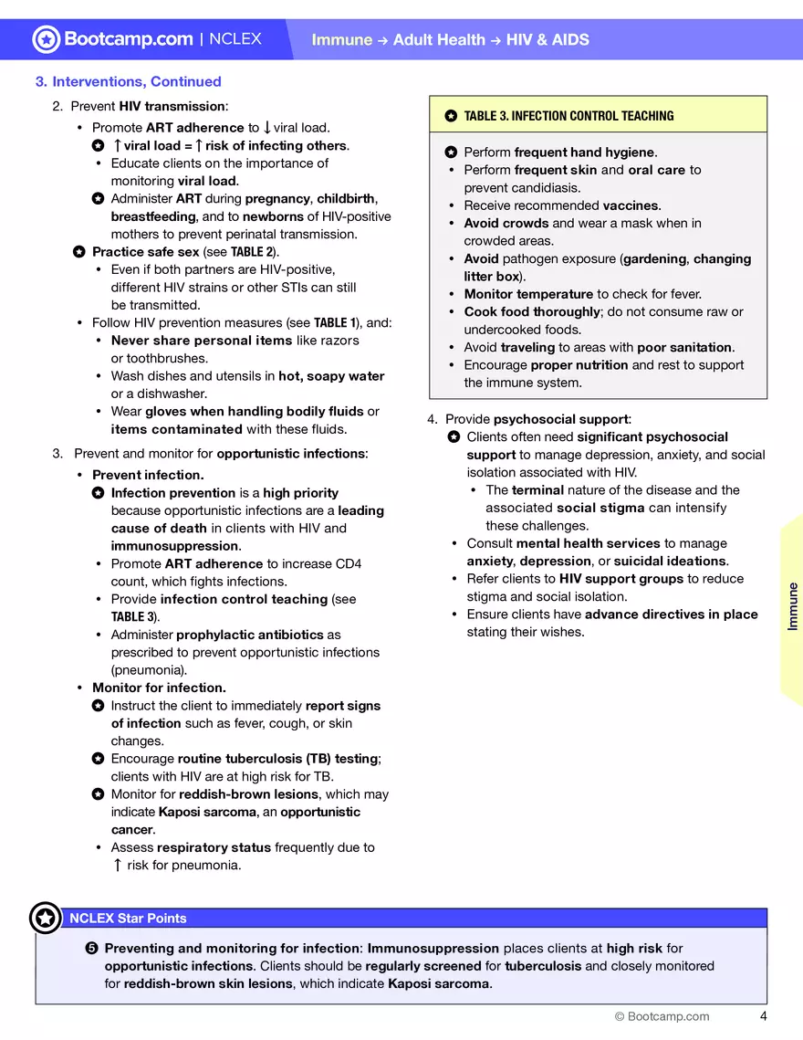 HIV & AIDS Cheat Sheet - Page 4
