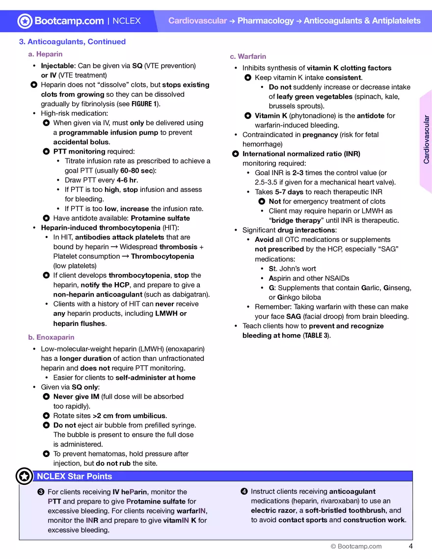 Anticoagulants & Antiplatelets Cheat Sheet - Page 4