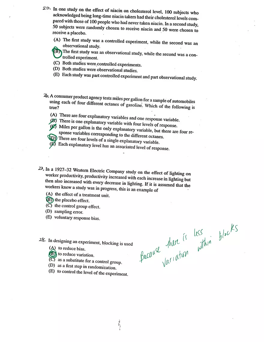 AP Statistics Midterm Review - Page 7