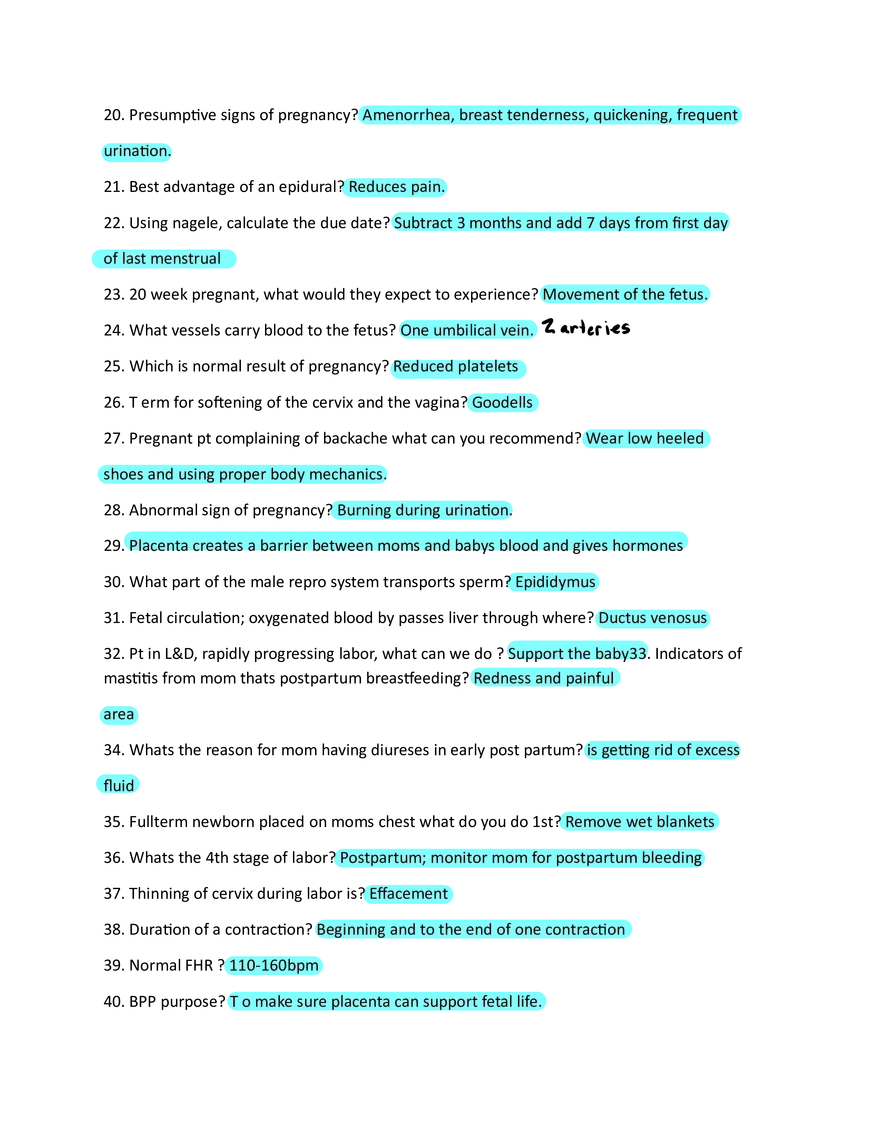 Maternal Final Answer Key - Page 2