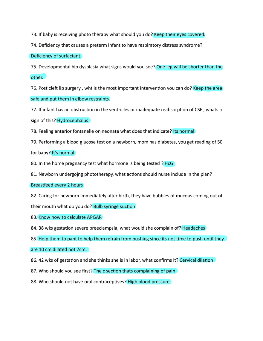 Maternal Final Answer Key - Page 5