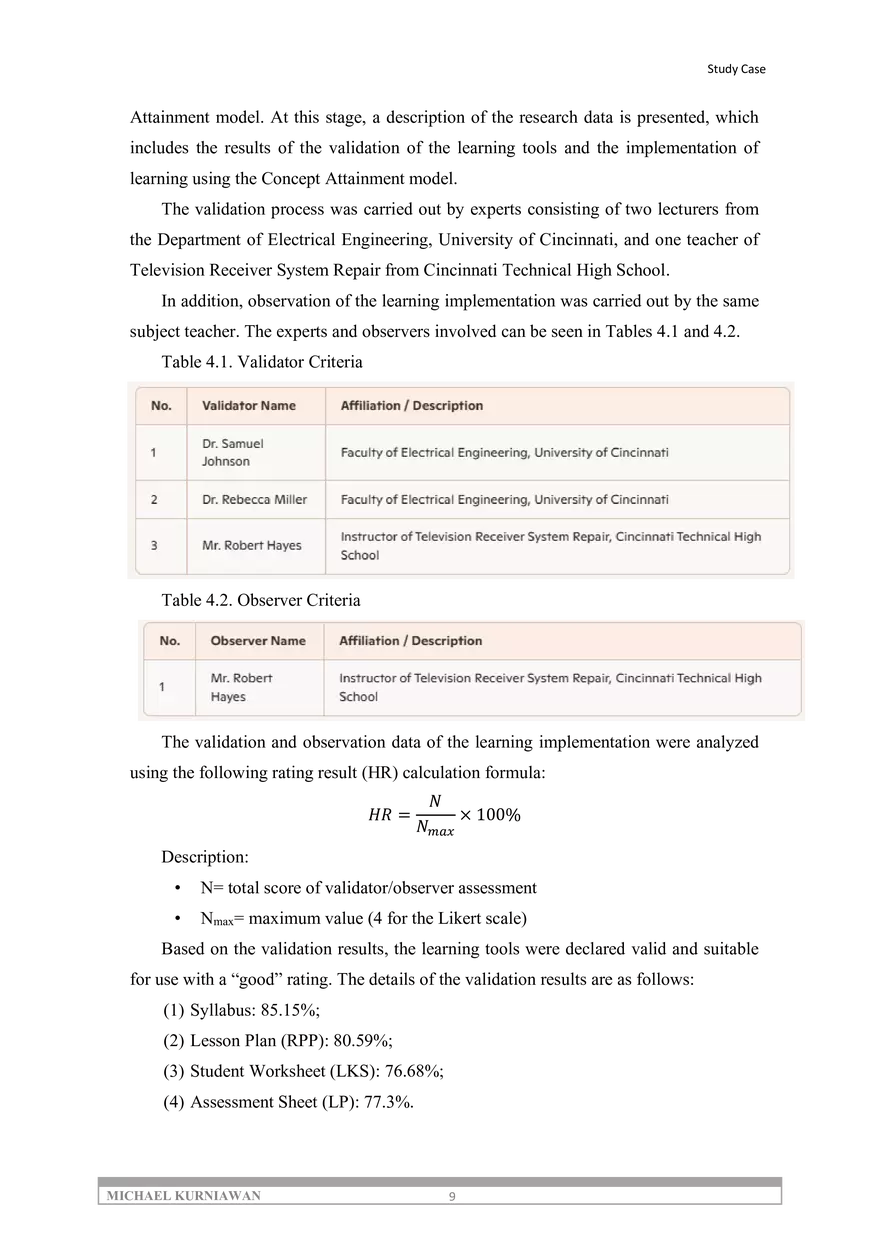 Implementation and Effectiveness of the Concept Attainment - Page 11