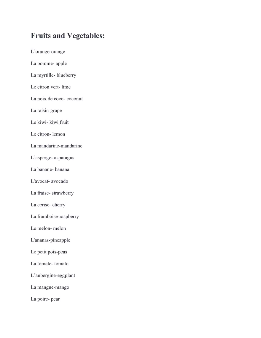 French 3 Study Guide - Page 19