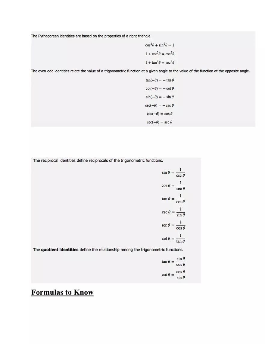Trigonometry Study Guide - Page 12