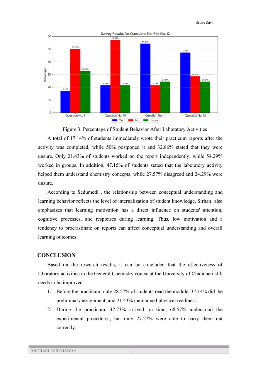 Descriptive Study on the Effectiveness of Basic Chemistry Practicum Activities - Page 8