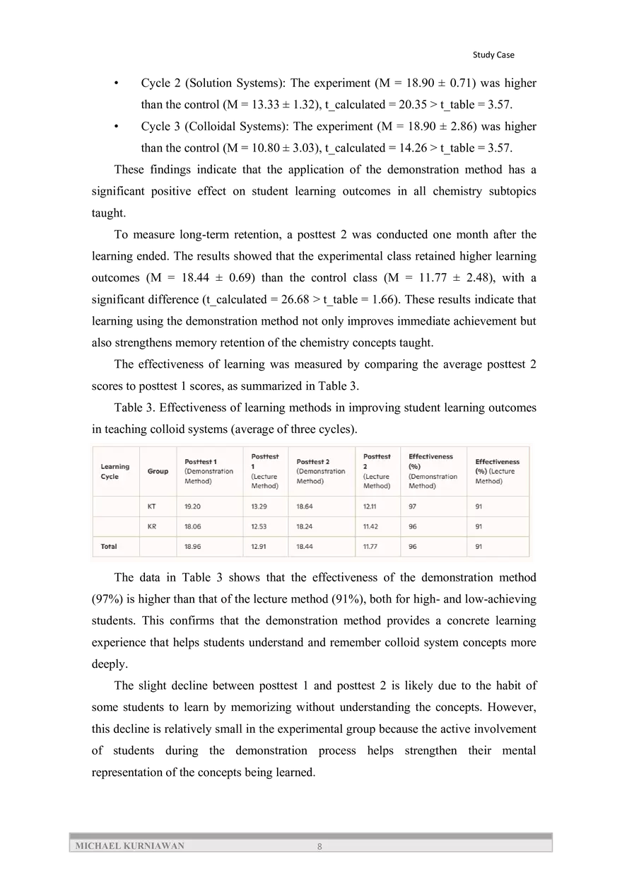 The Effectiveness of Demonstration-Based Chemistry - Page 8