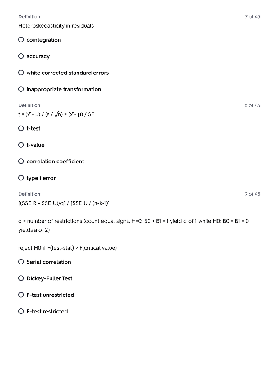 CFA Level II QM Quizlet - Page 7