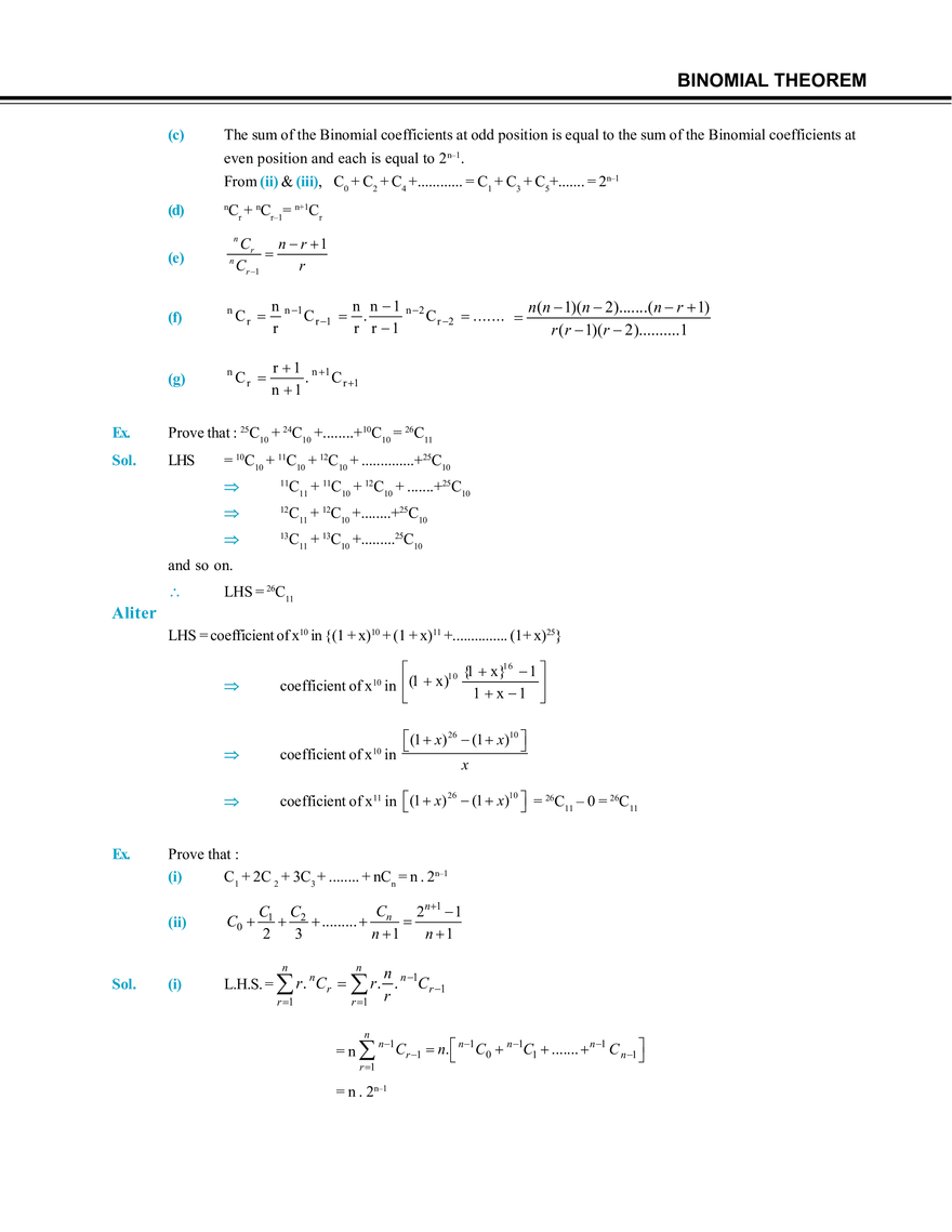 Binomial Theorem - Page 10