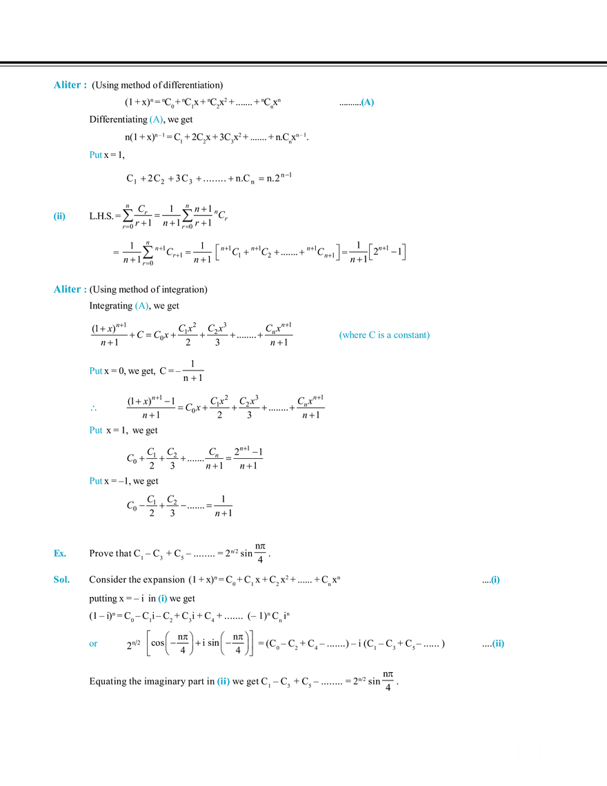 Binomial Theorem - Page 11