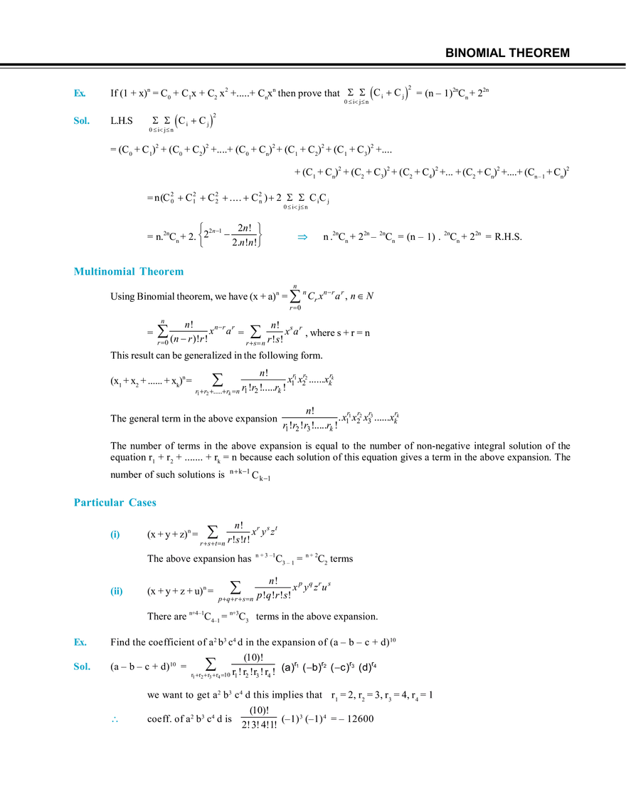Binomial Theorem - Page 12