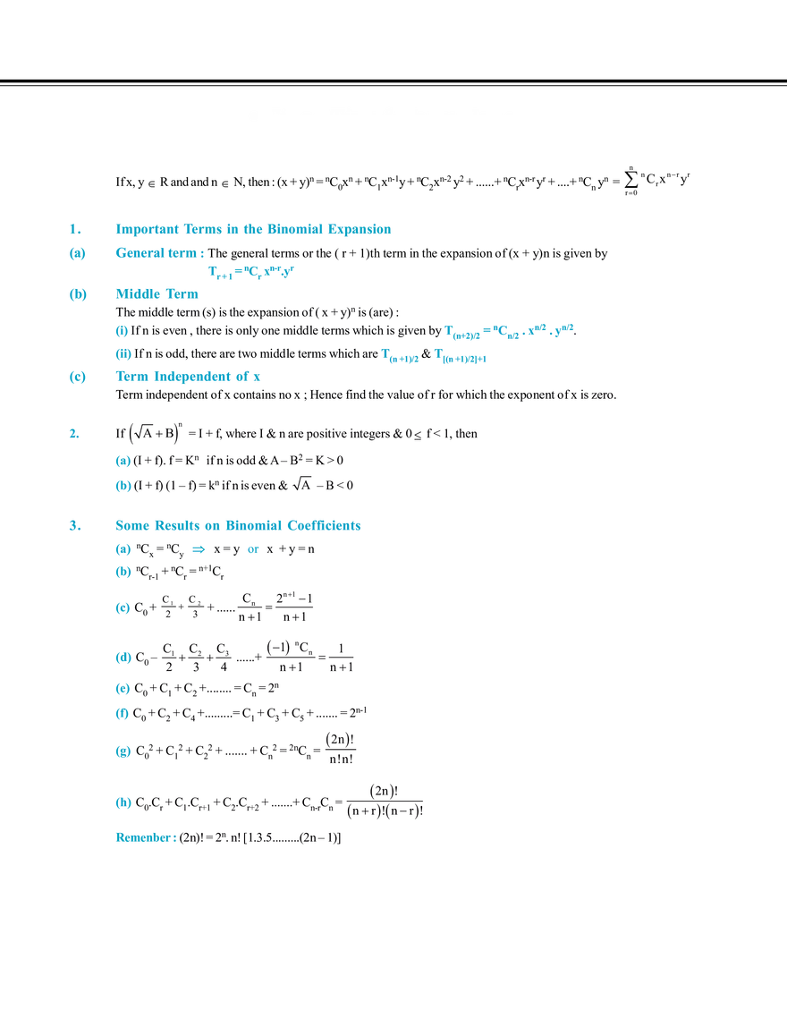 Binomial Theorem - Page 4