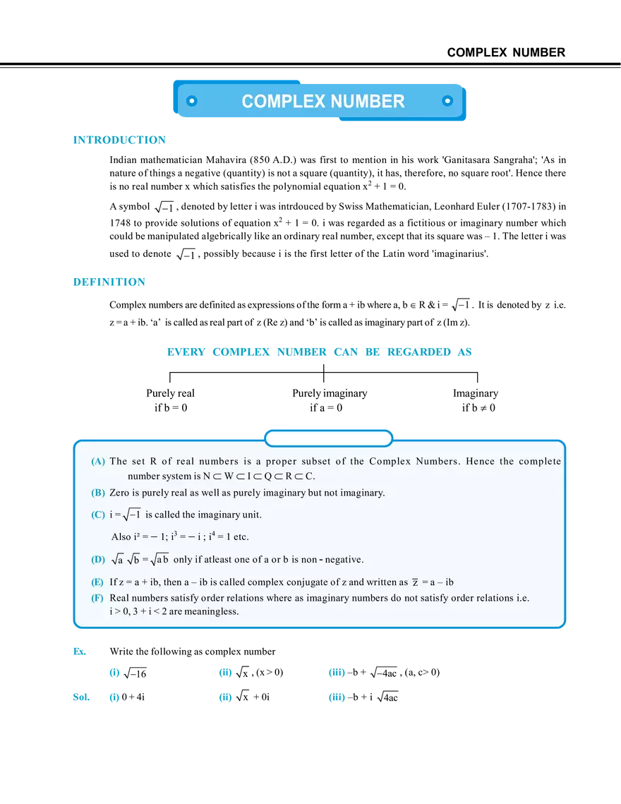 Complex Number - Page 1