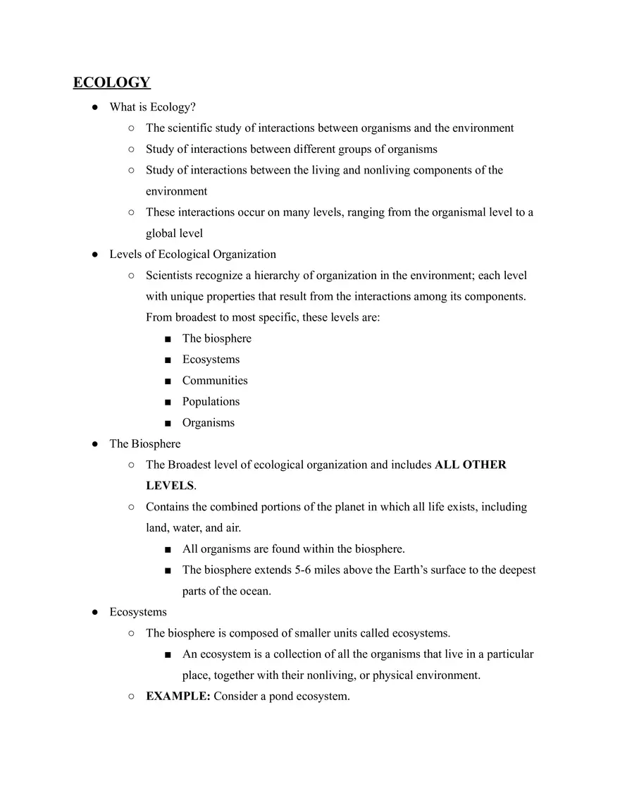 Ecology - Page 1