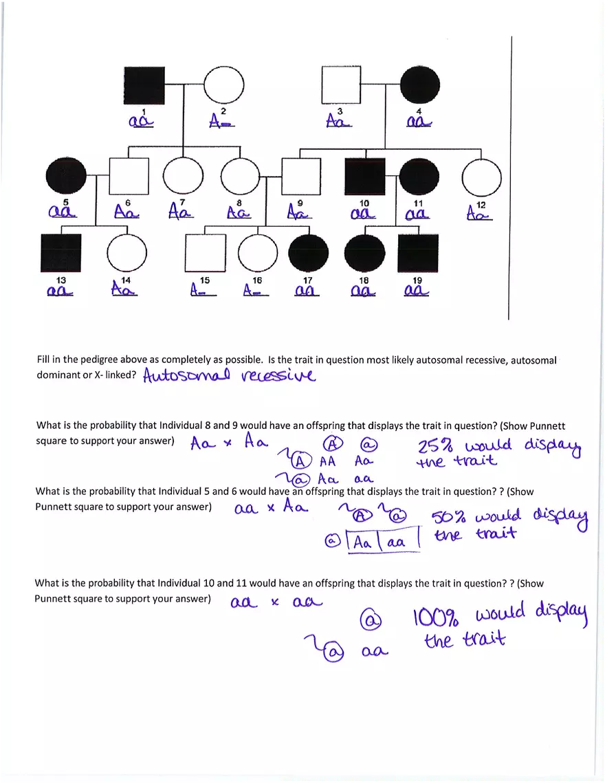 Pedigree Analysis Problems - Page 3