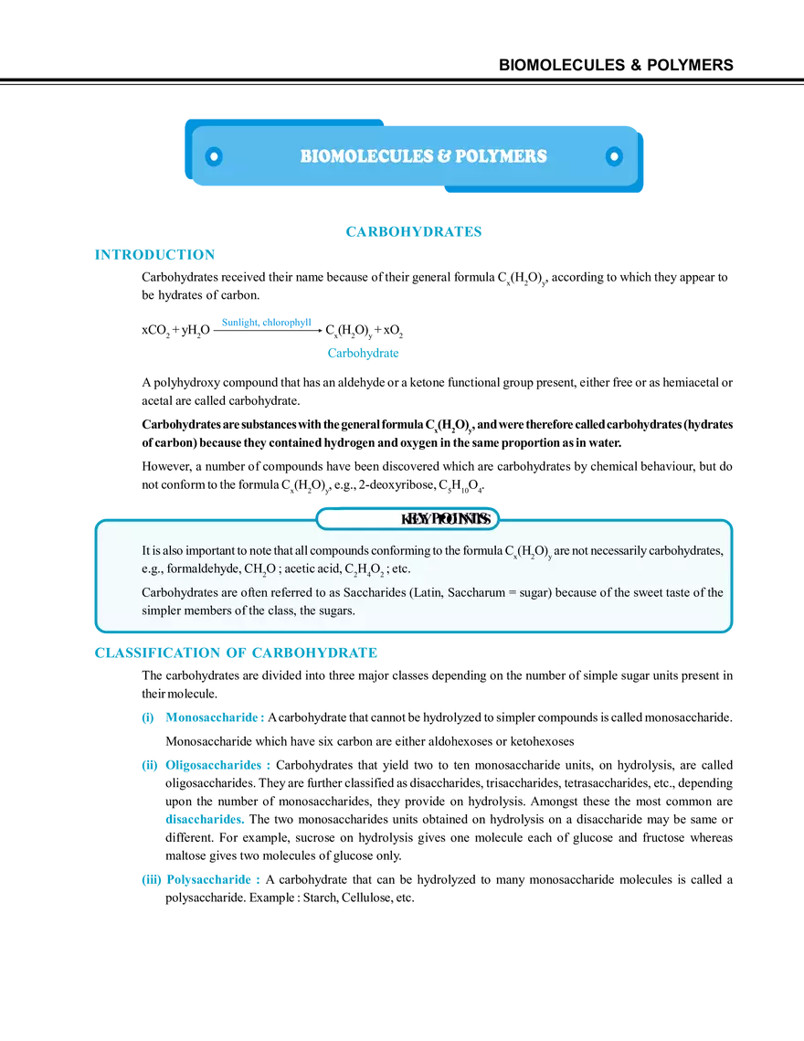 Biomolecules & Polymers Carbohydrates - Page 1