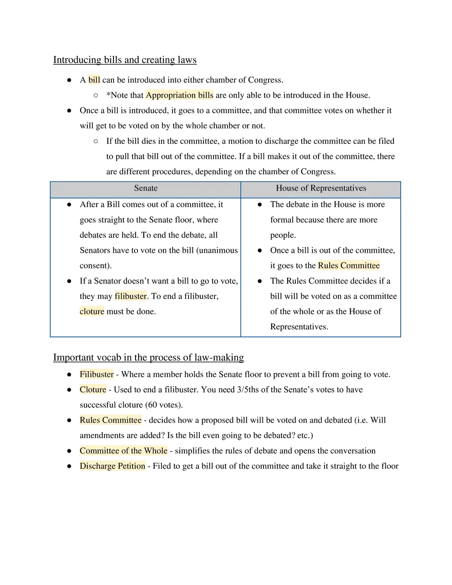 AP US Government Study Guide Unit 2 - Page 2