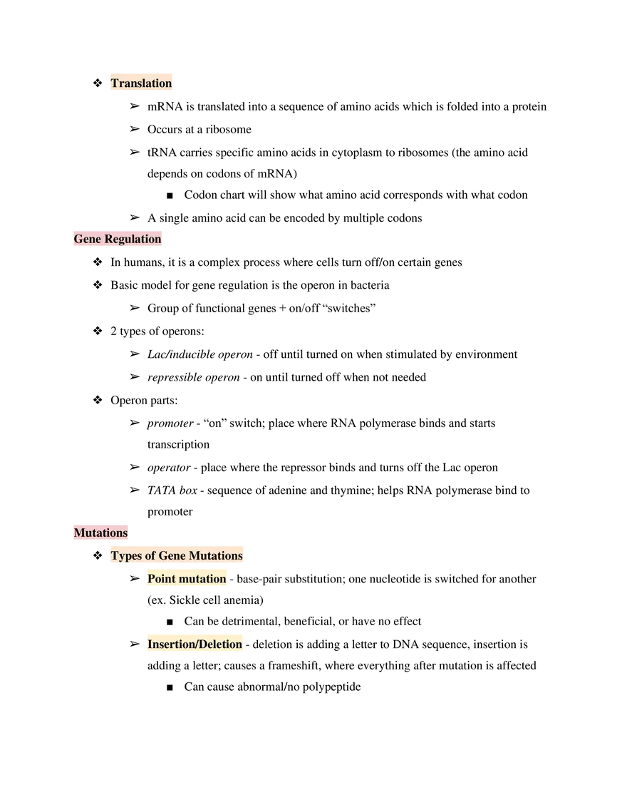 Test Guide Unit 3 Heredity Genetics - Page 7