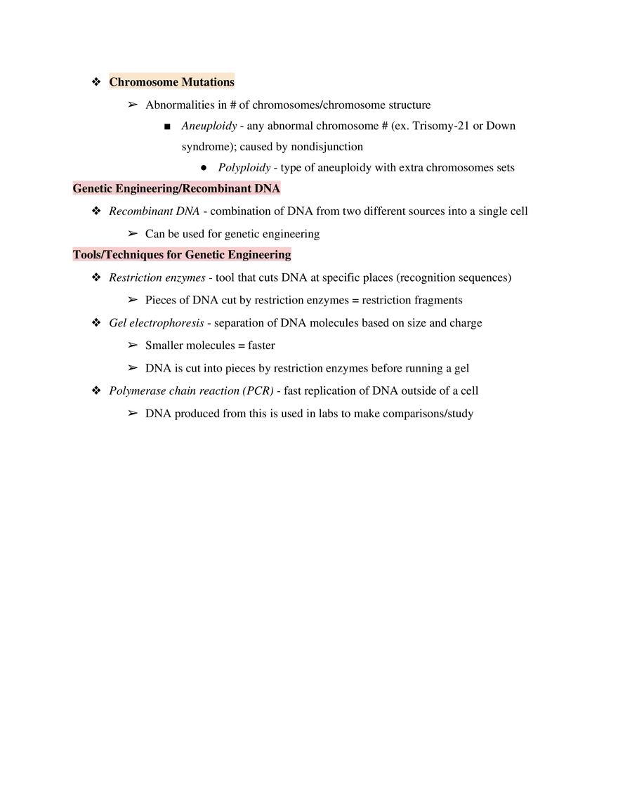 Test Guide Unit 3 Heredity Genetics - Page 8