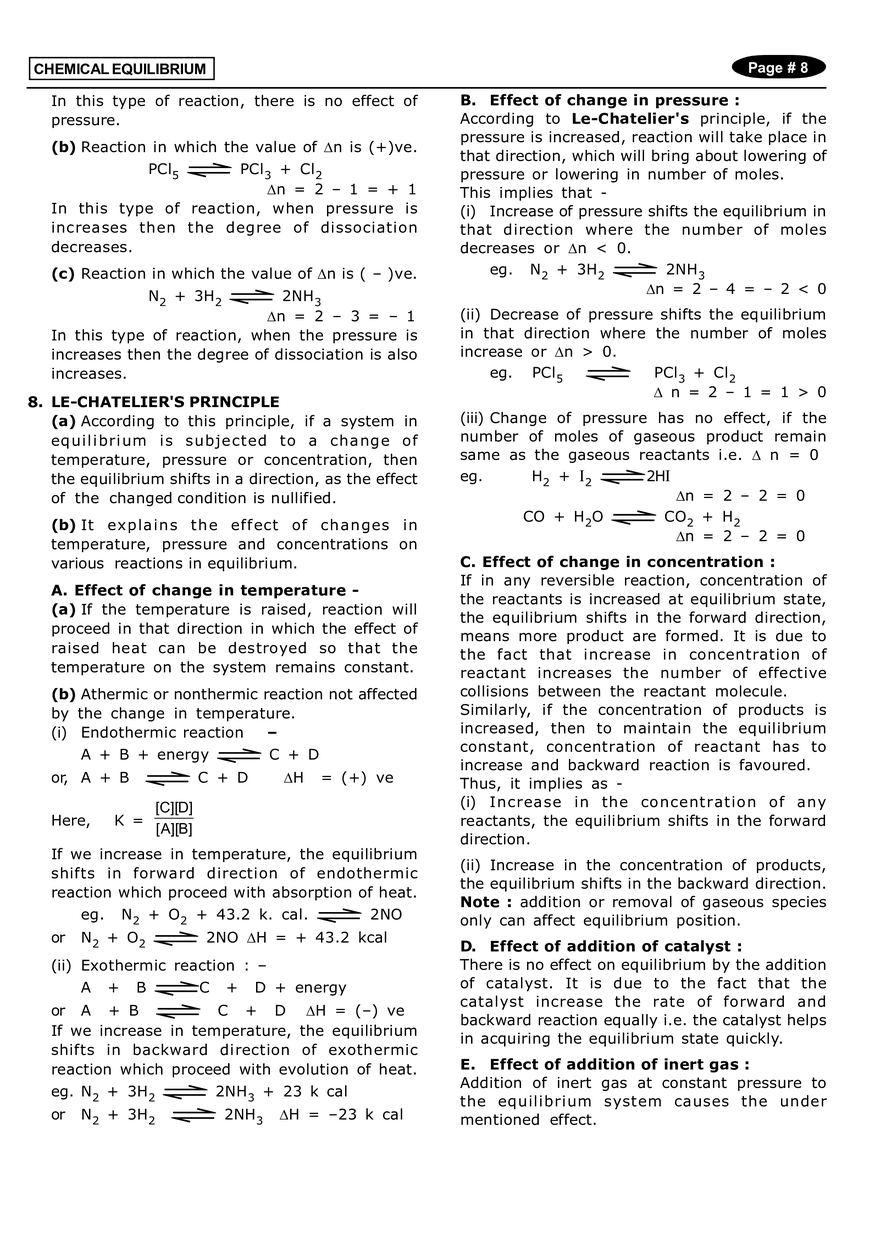 Chemical Equilibrium Solved Problems - Page 8