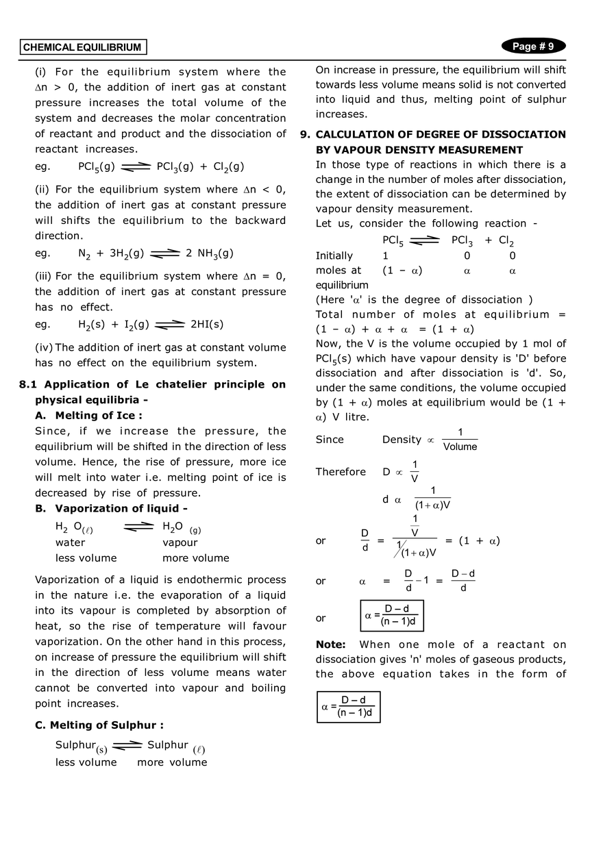 Chemical Equilibrium Solved Problems - Page 9